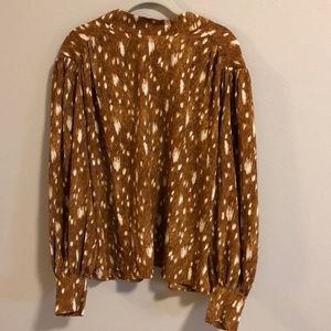 Express animal print blouse xl